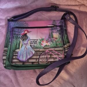 New! Anna By Anuschka "Paris Sunrise" Crossbody Bag Purse